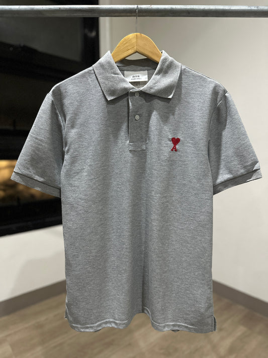 AMI de Coeur Polo Shirt (Gray)