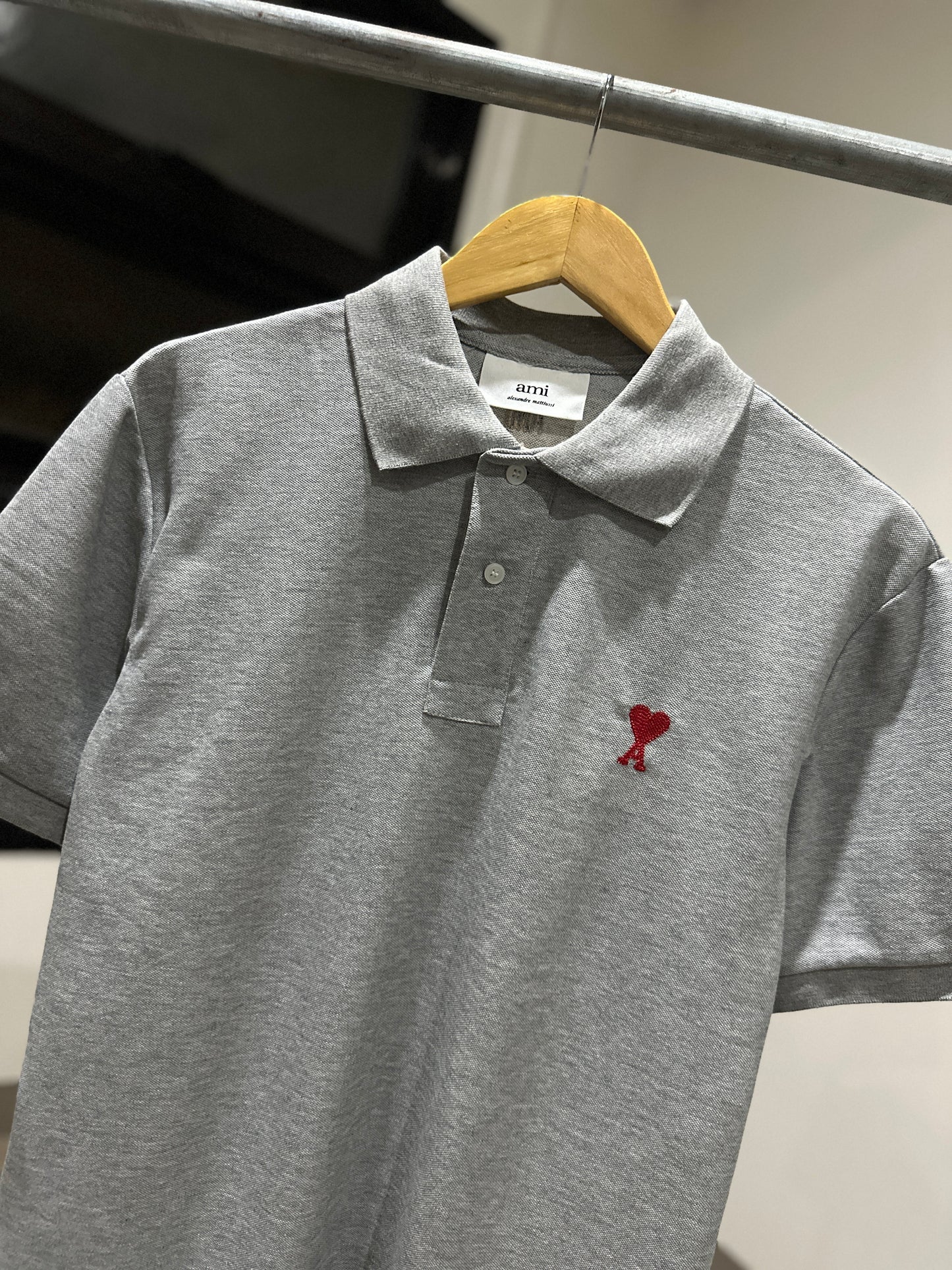 AMI de Coeur Polo Shirt (Gray)