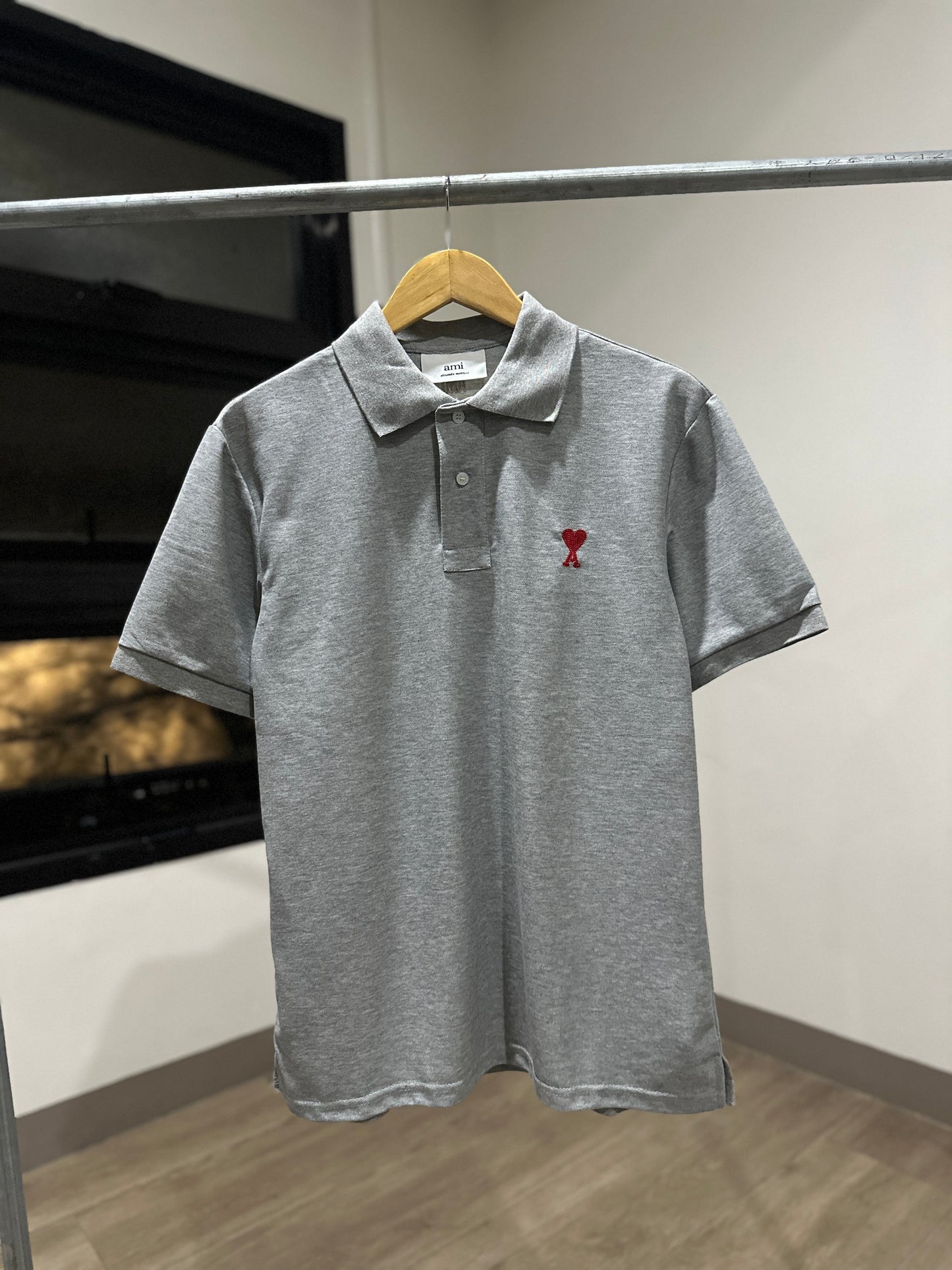 AMI de Coeur Polo Shirt (Gray)
