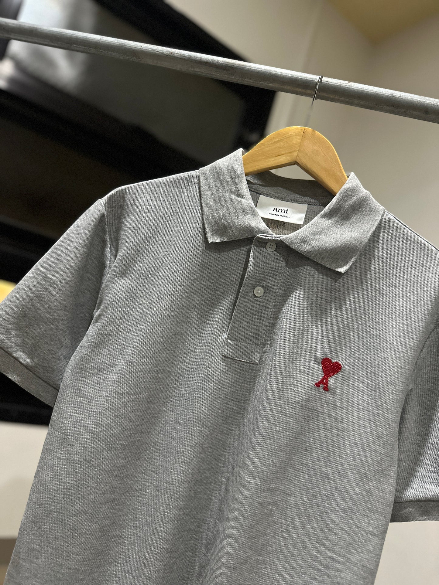 AMI de Coeur Polo Shirt (Gray)