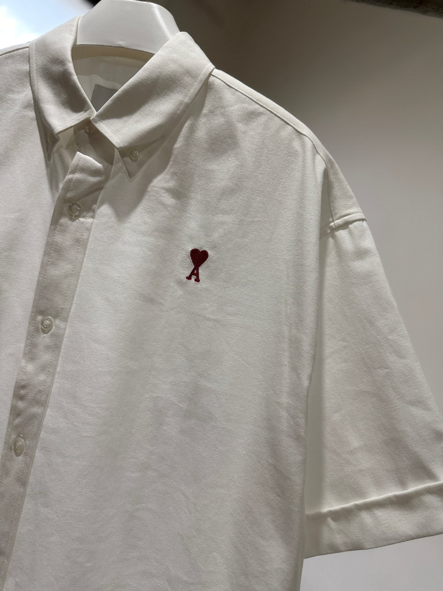 AMI Paris Oversized Short Sleeve Shirt (Boxy/White)