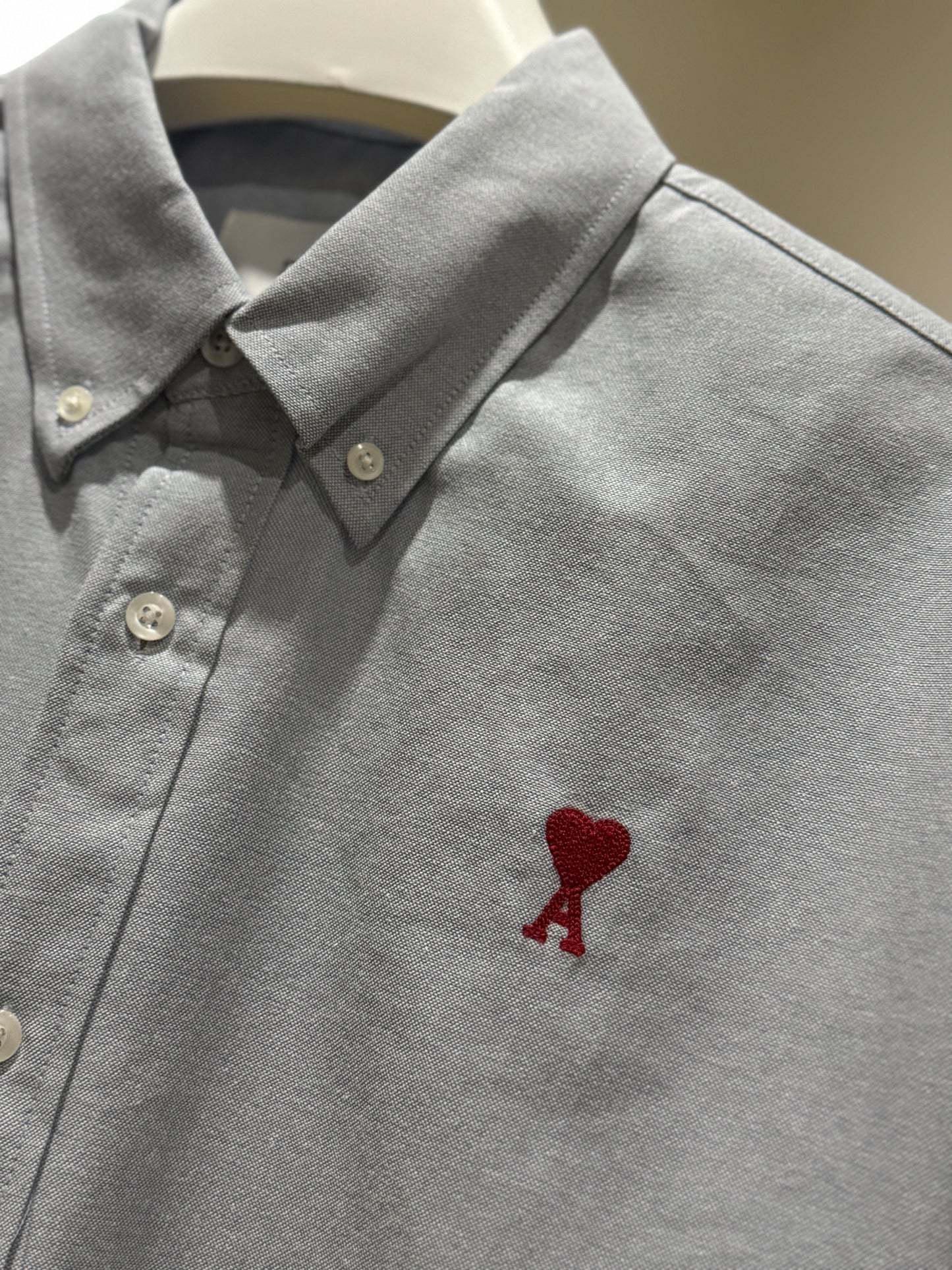 AMI Paris Oversized Short Sleeve Shirt (Boxy/Blue)