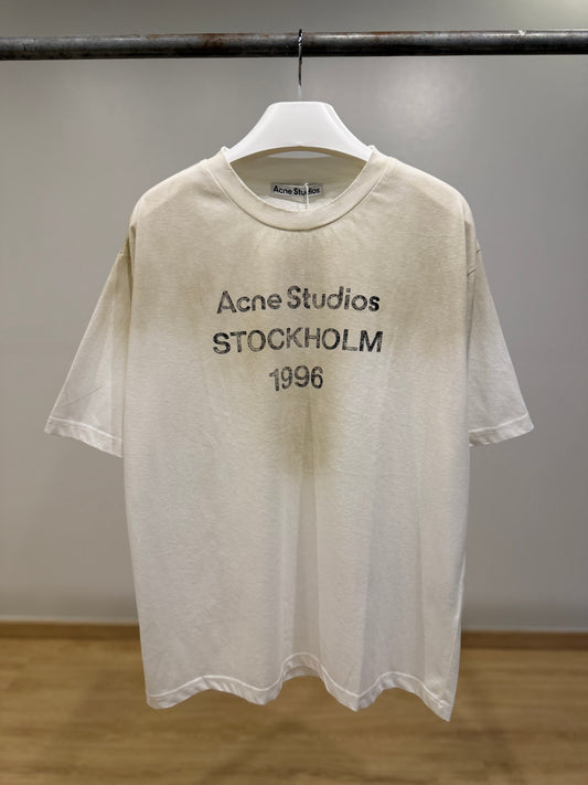 Acne Studios Sprayed Logo T-Shirt (White)