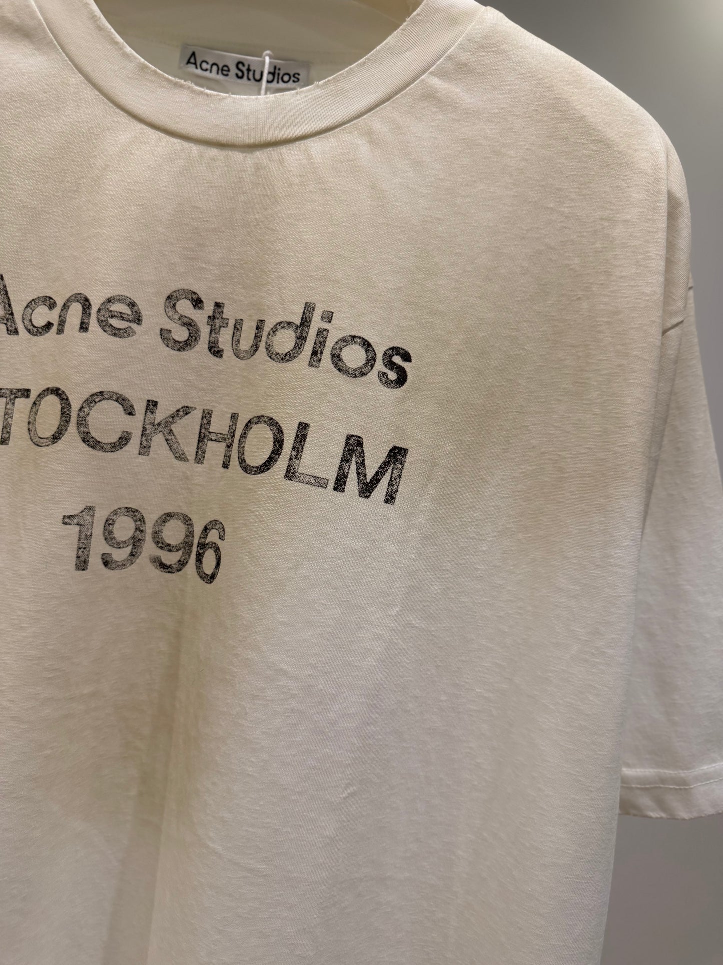 Acne Studios Sprayed Logo T-Shirt (White)