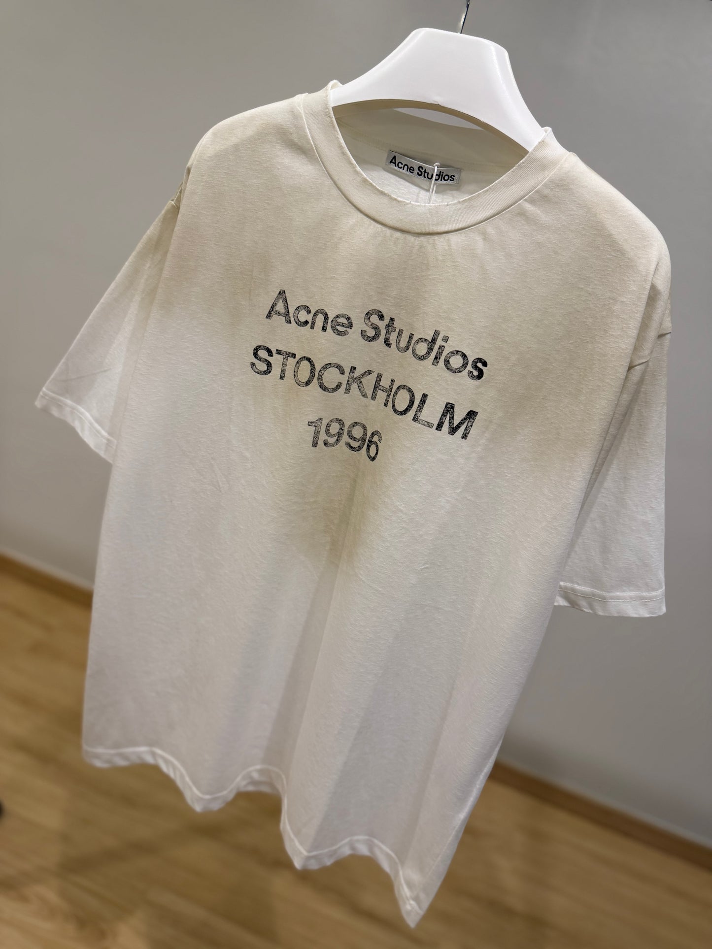 Acne Studios Sprayed Logo T-Shirt (White)