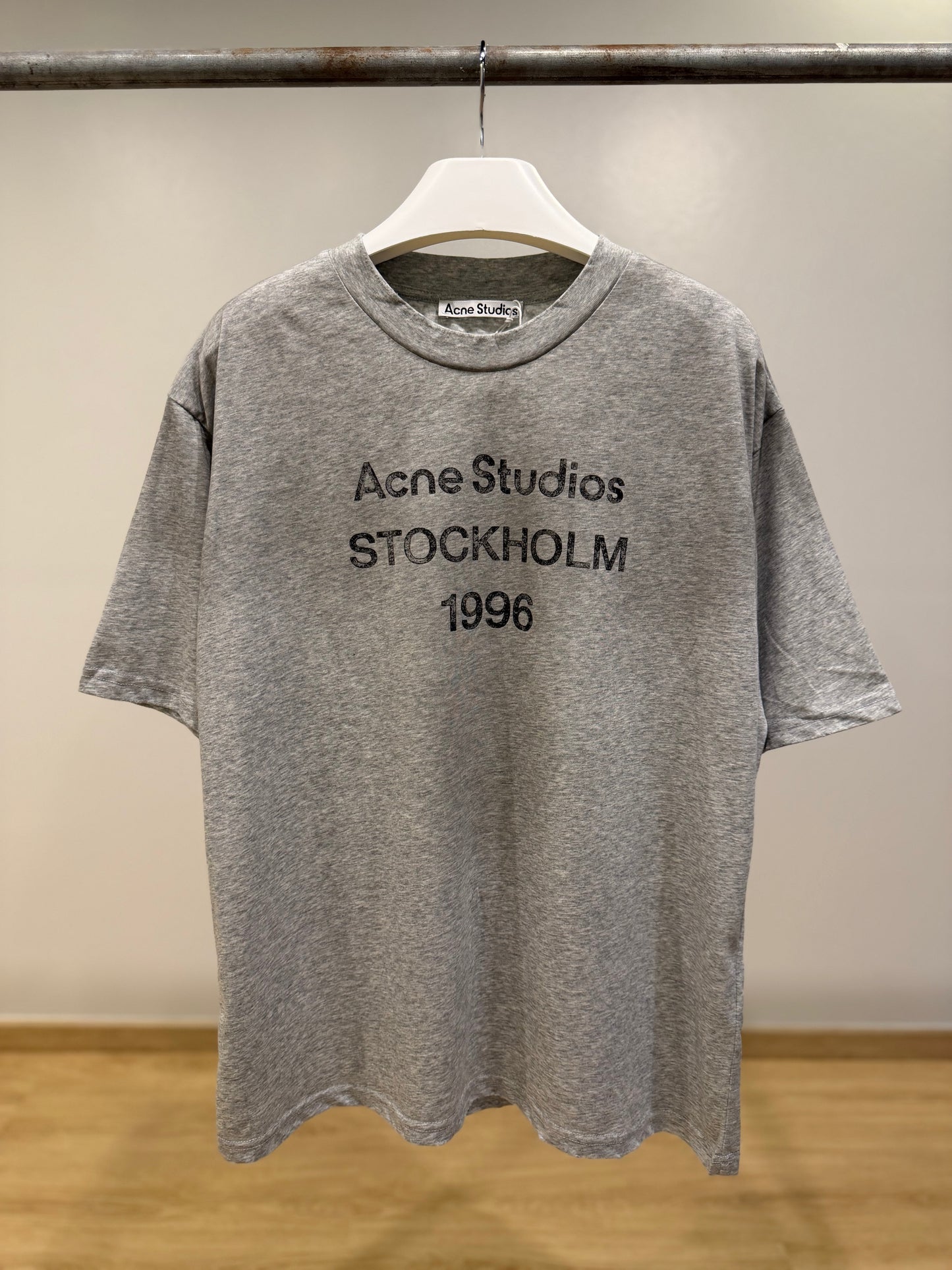 Acne Studios Sprayed Logo T-Shirt (Gray)