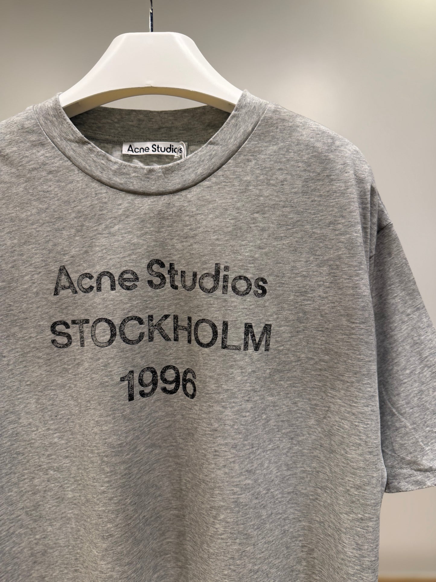 Acne Studios Sprayed Logo T-Shirt (Gray)