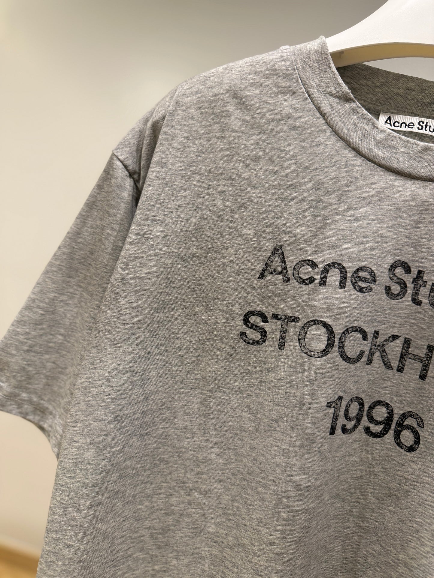 Acne Studios Sprayed Logo T-Shirt (Gray)