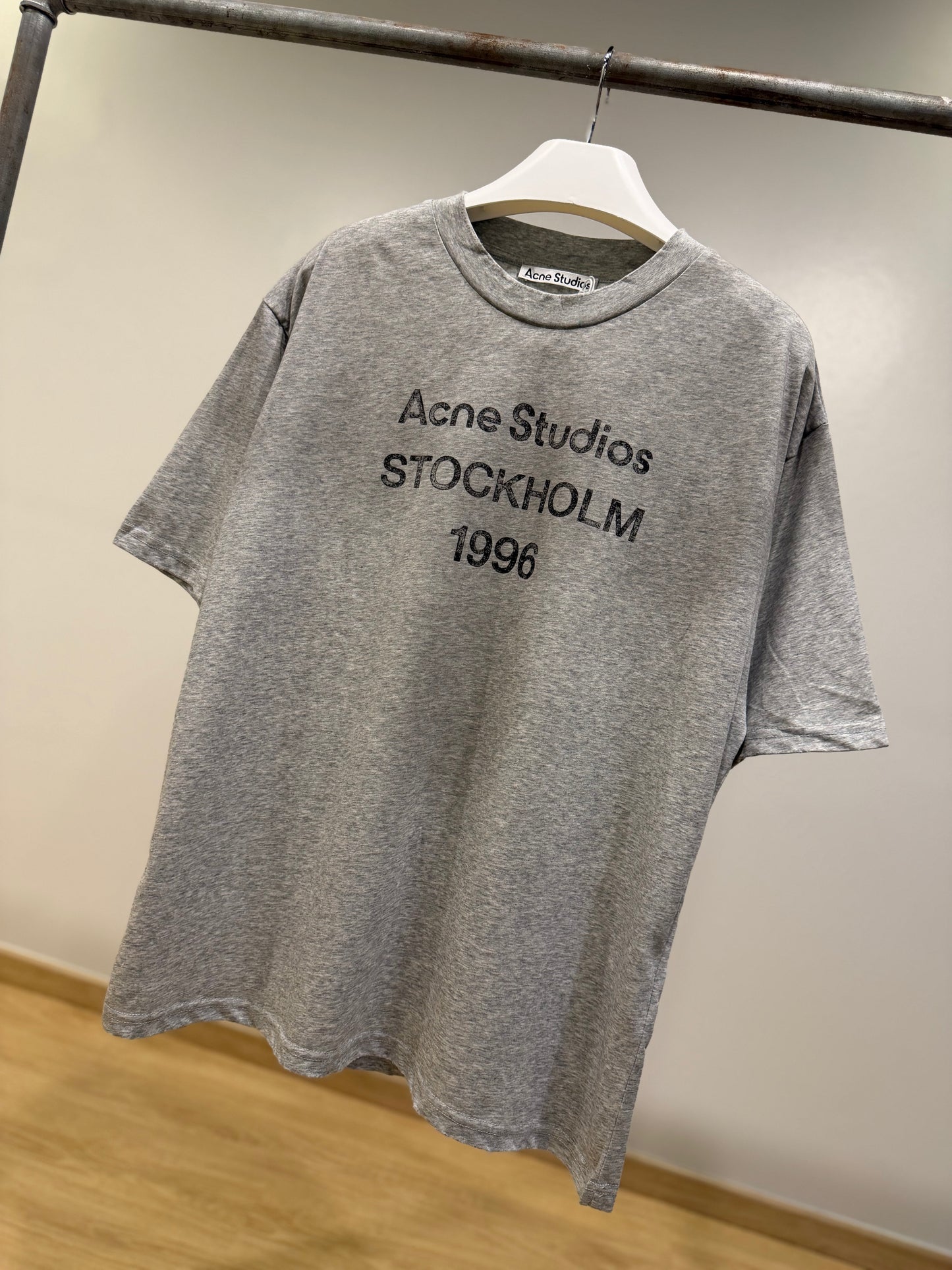 Acne Studios Sprayed Logo T-Shirt (Gray)