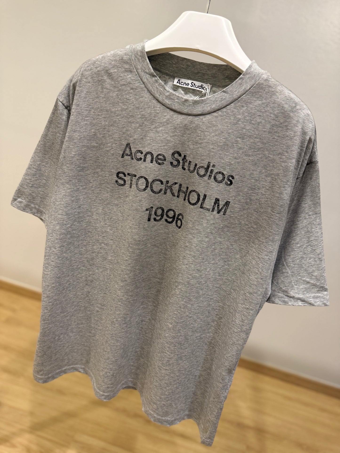 Acne Studios Sprayed Logo T-Shirt (Gray)