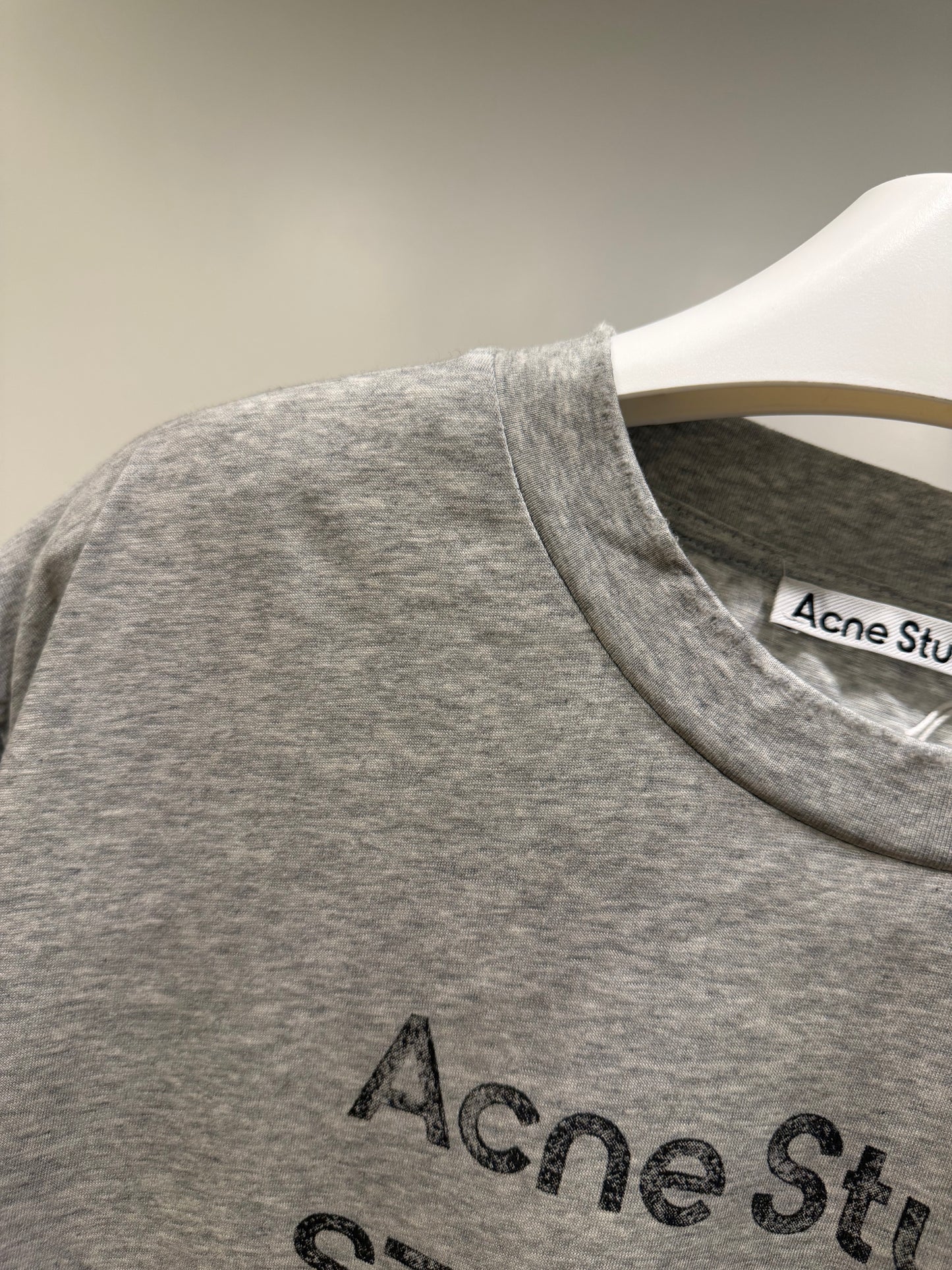 Acne Studios Sprayed Logo T-Shirt (Gray)