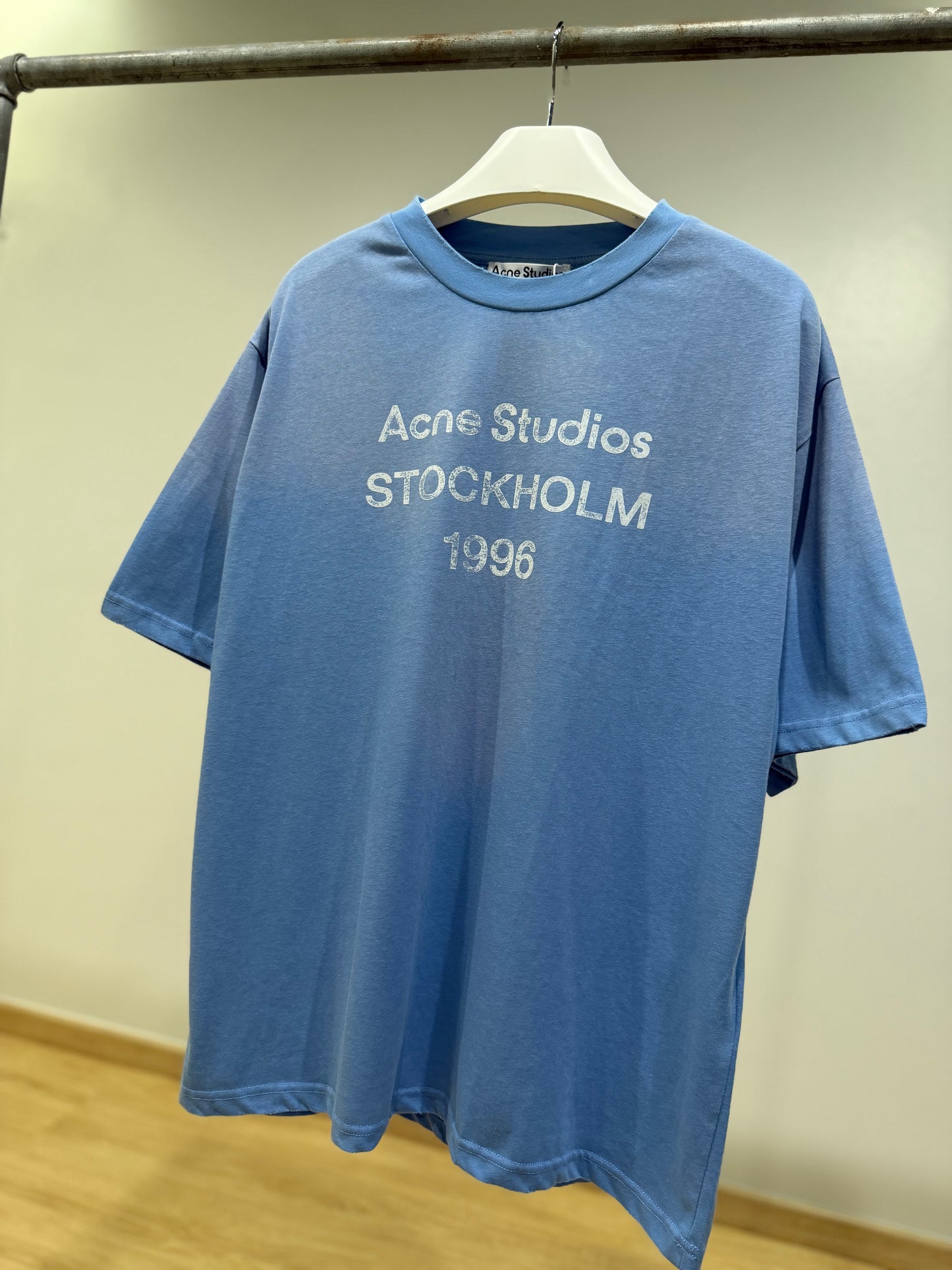 Acne Studios Sprayed Logo T-Shirt (Blue)