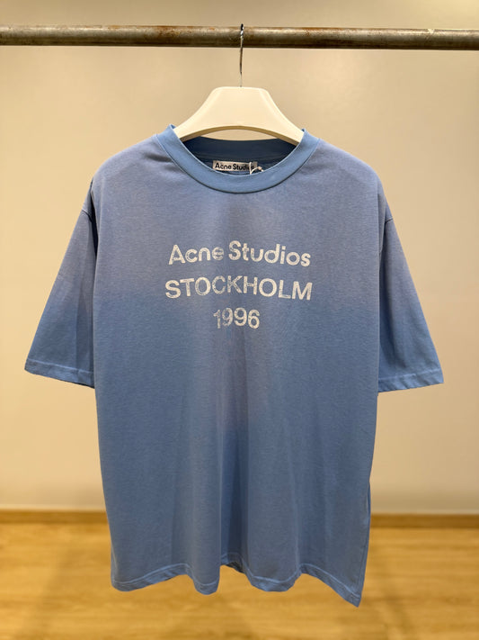 Acne Studios Sprayed Logo T-Shirt (Blue)