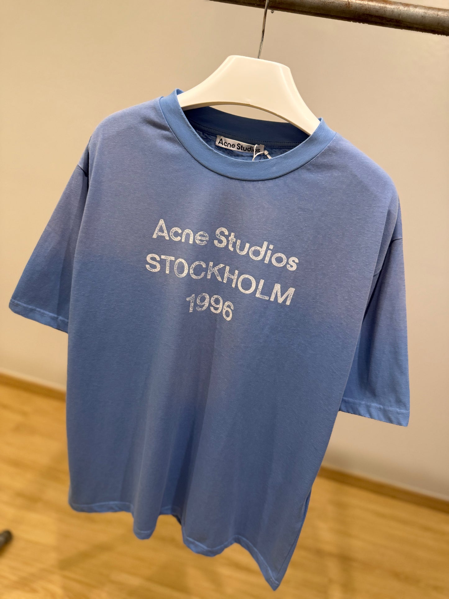 Acne Studios Sprayed Logo T-Shirt (Blue)