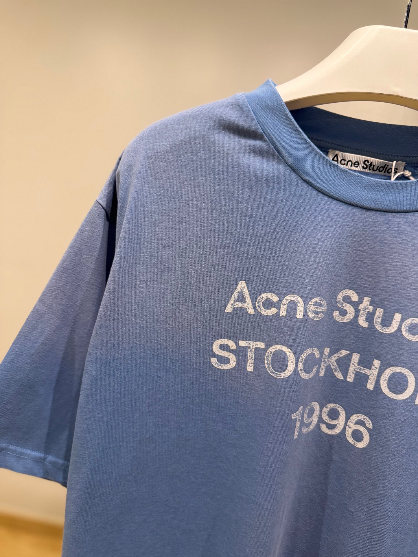 Acne Studios Sprayed Logo T-Shirt (Blue)