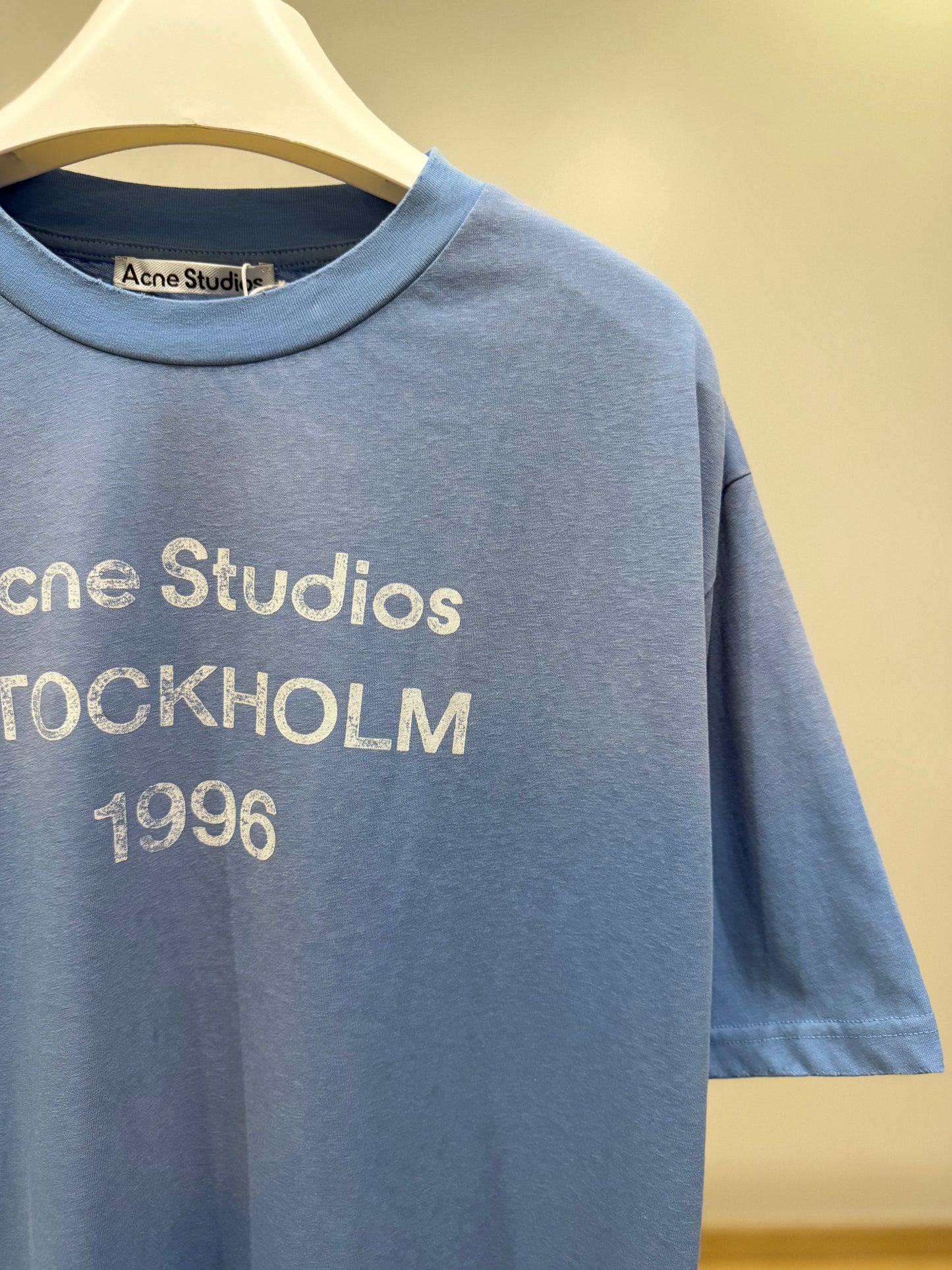 Acne Studios Sprayed Logo T-Shirt (Blue)