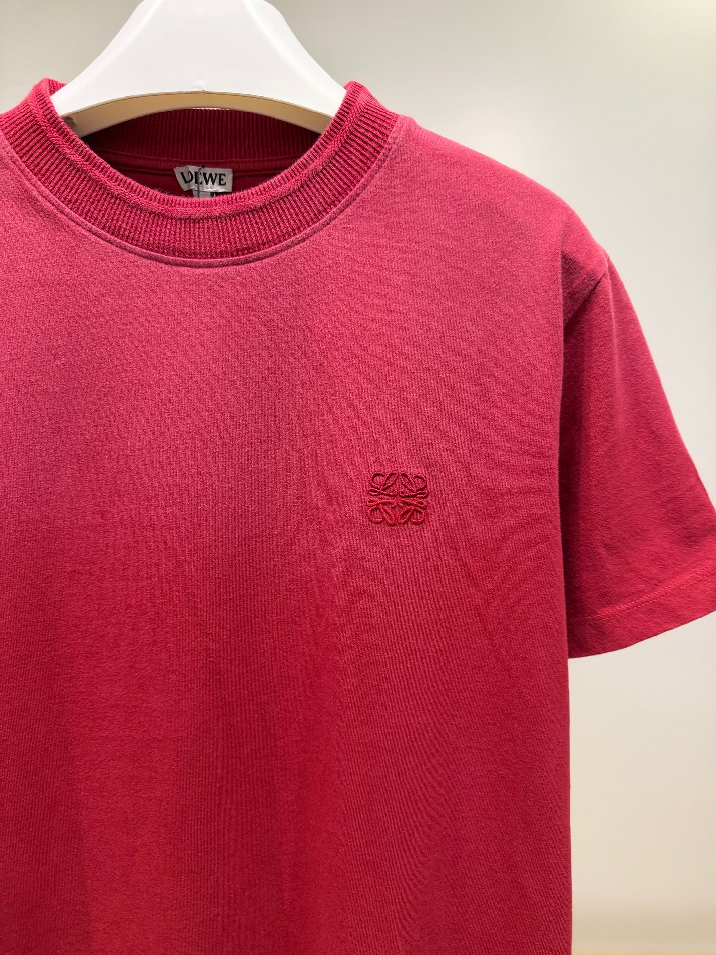 Loewe Anagram Cotton T-Shirt (Faded Red)