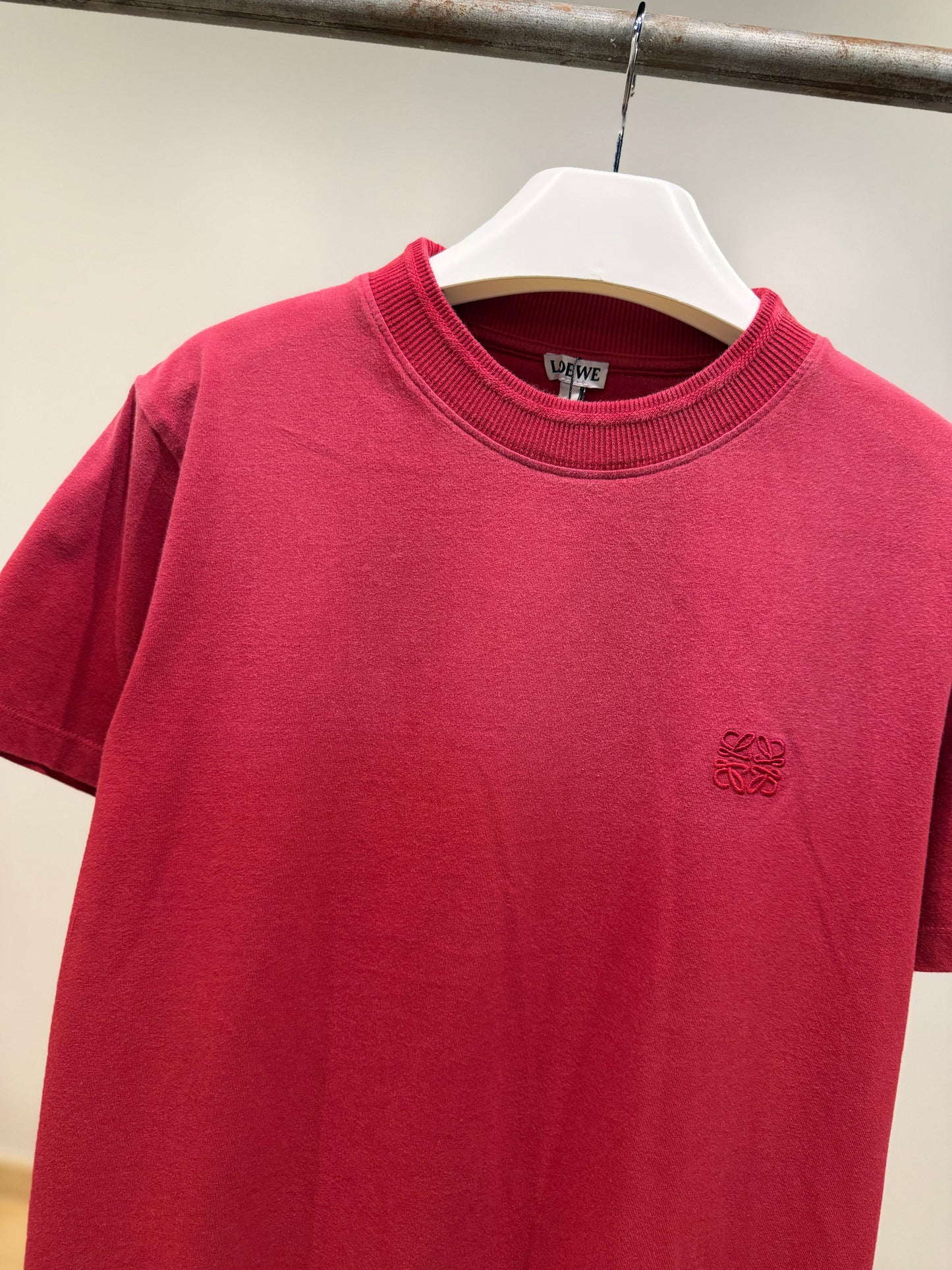 Loewe Anagram Cotton T-Shirt (Faded Red)