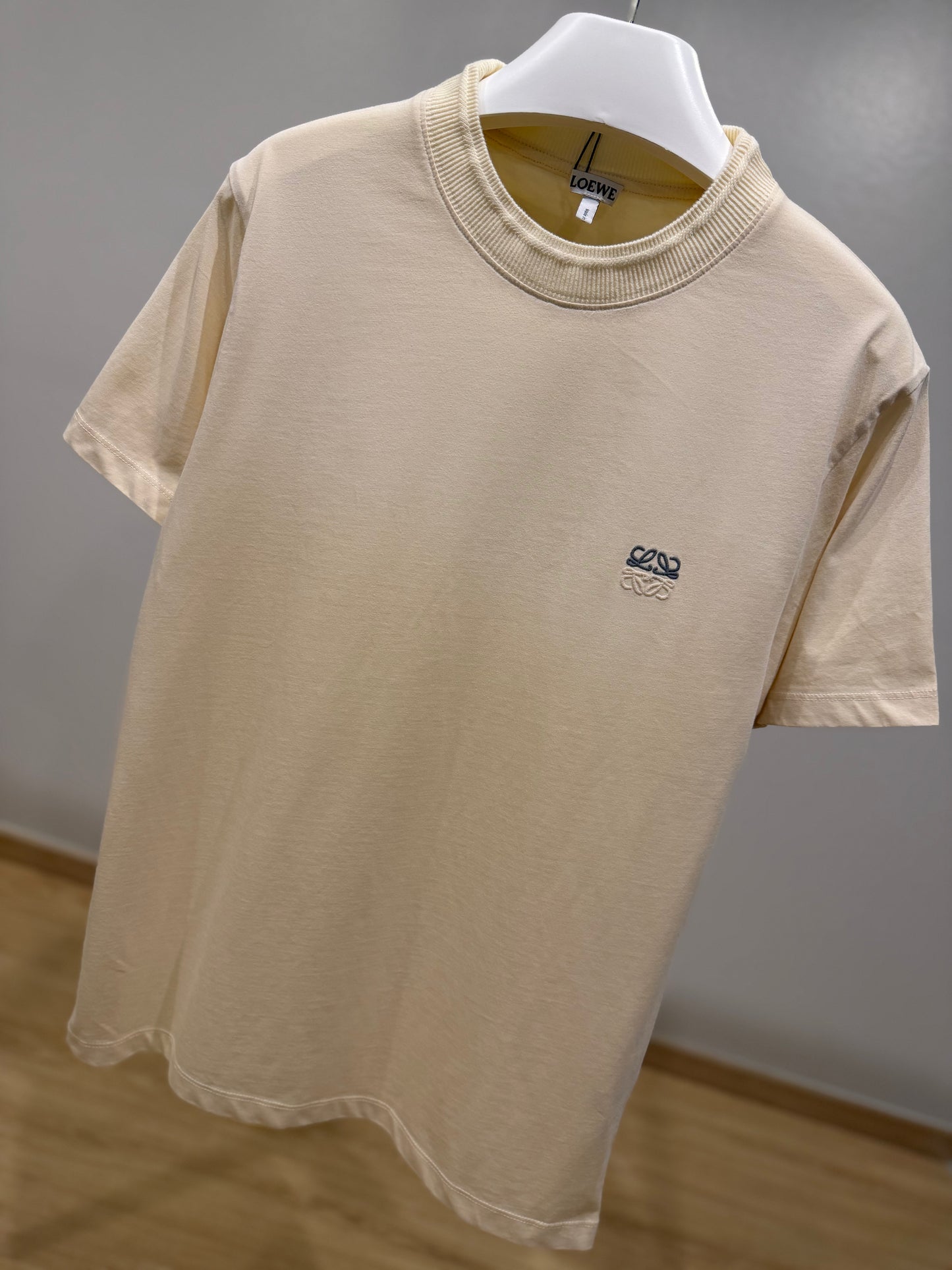 Loewe Anagram Cotton T-Shirt (Faded Beige)