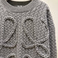 Loewe Anagram Knitted Sweater (Gray)