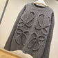 Loewe Anagram Knitted Sweater (Gray)