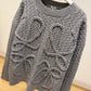 Loewe Anagram Knitted Sweater (Gray)