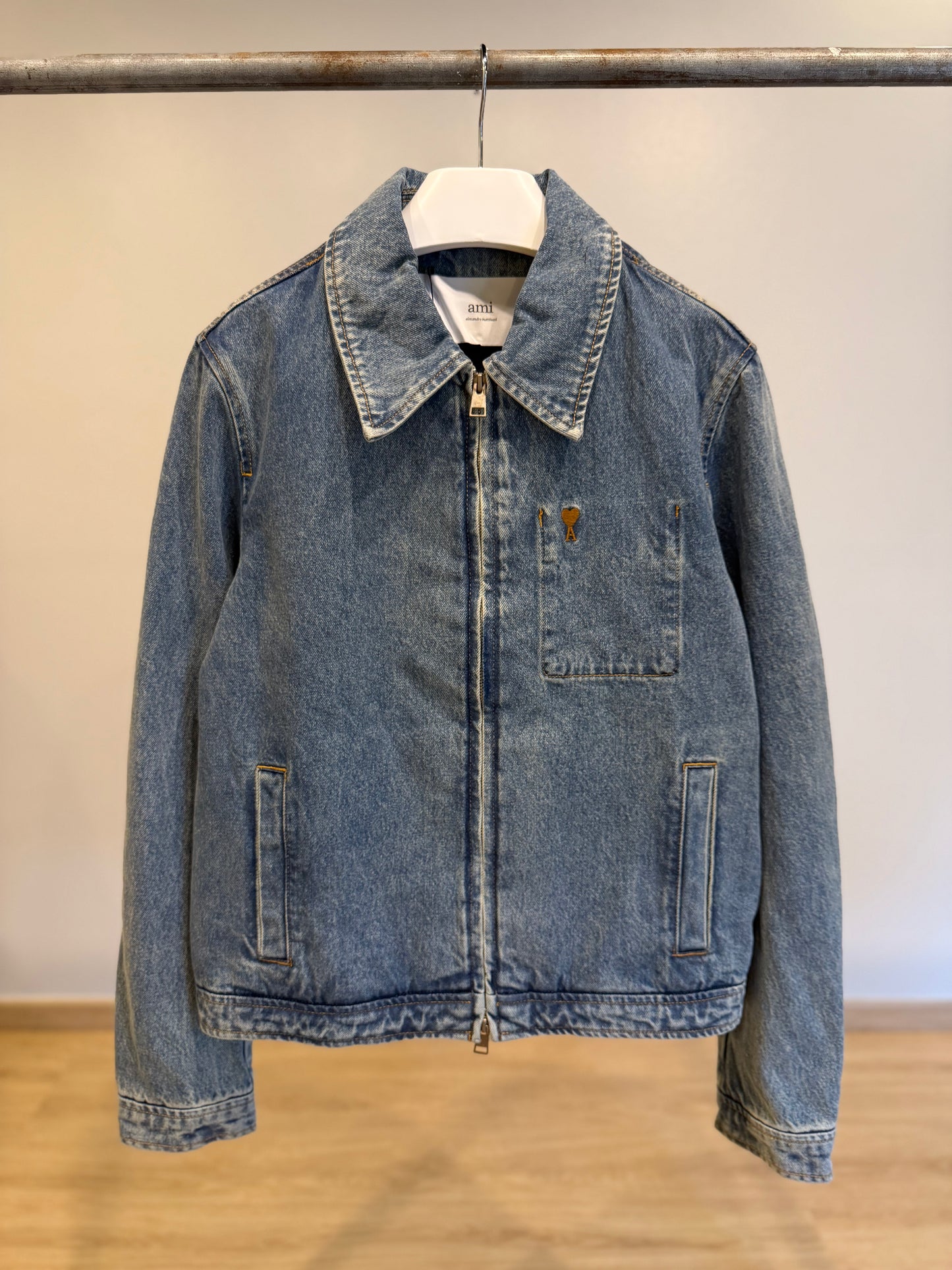 AMI de Coeur Zipped Denim Jacket