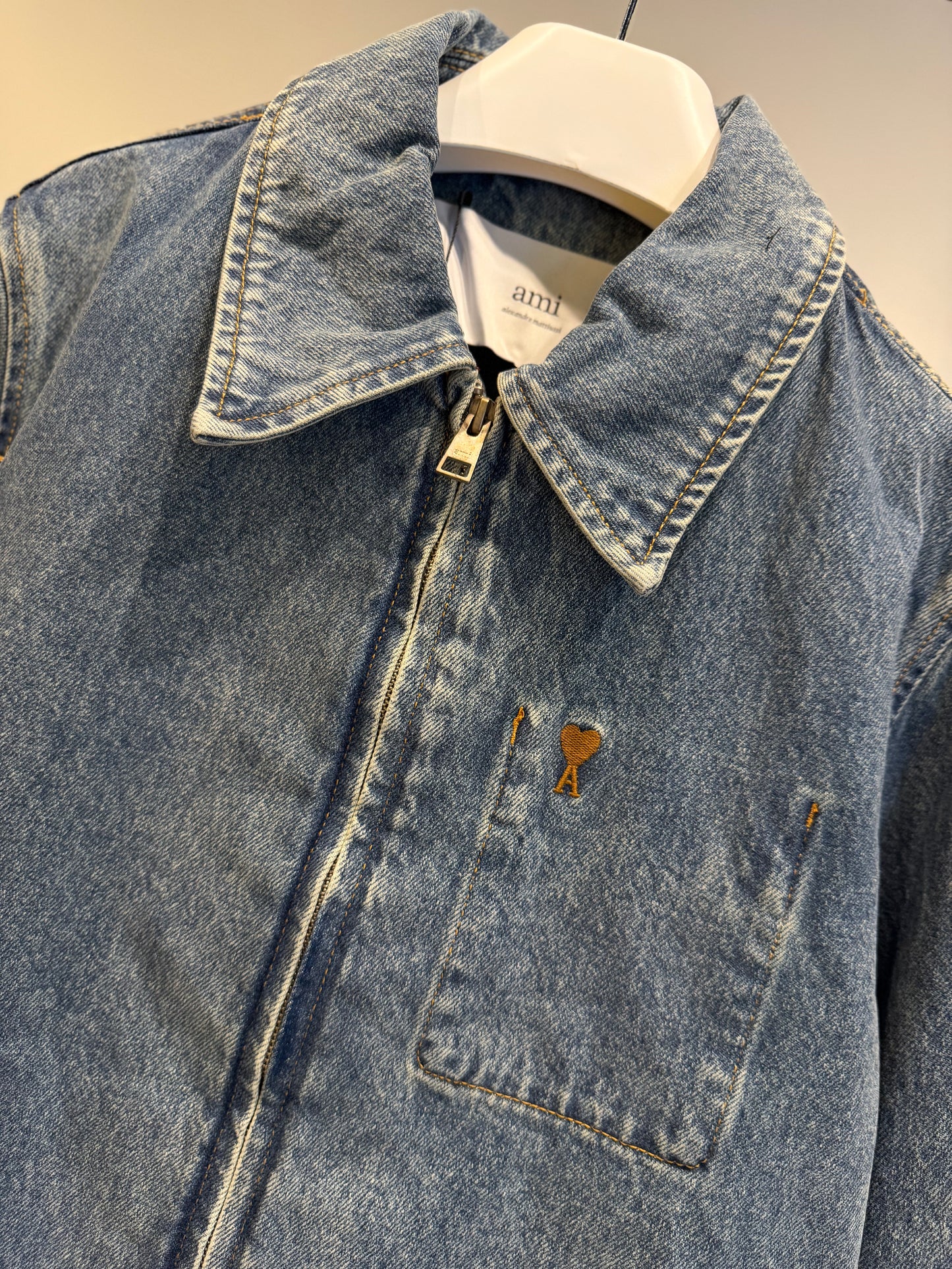 AMI de Coeur Zipped Denim Jacket