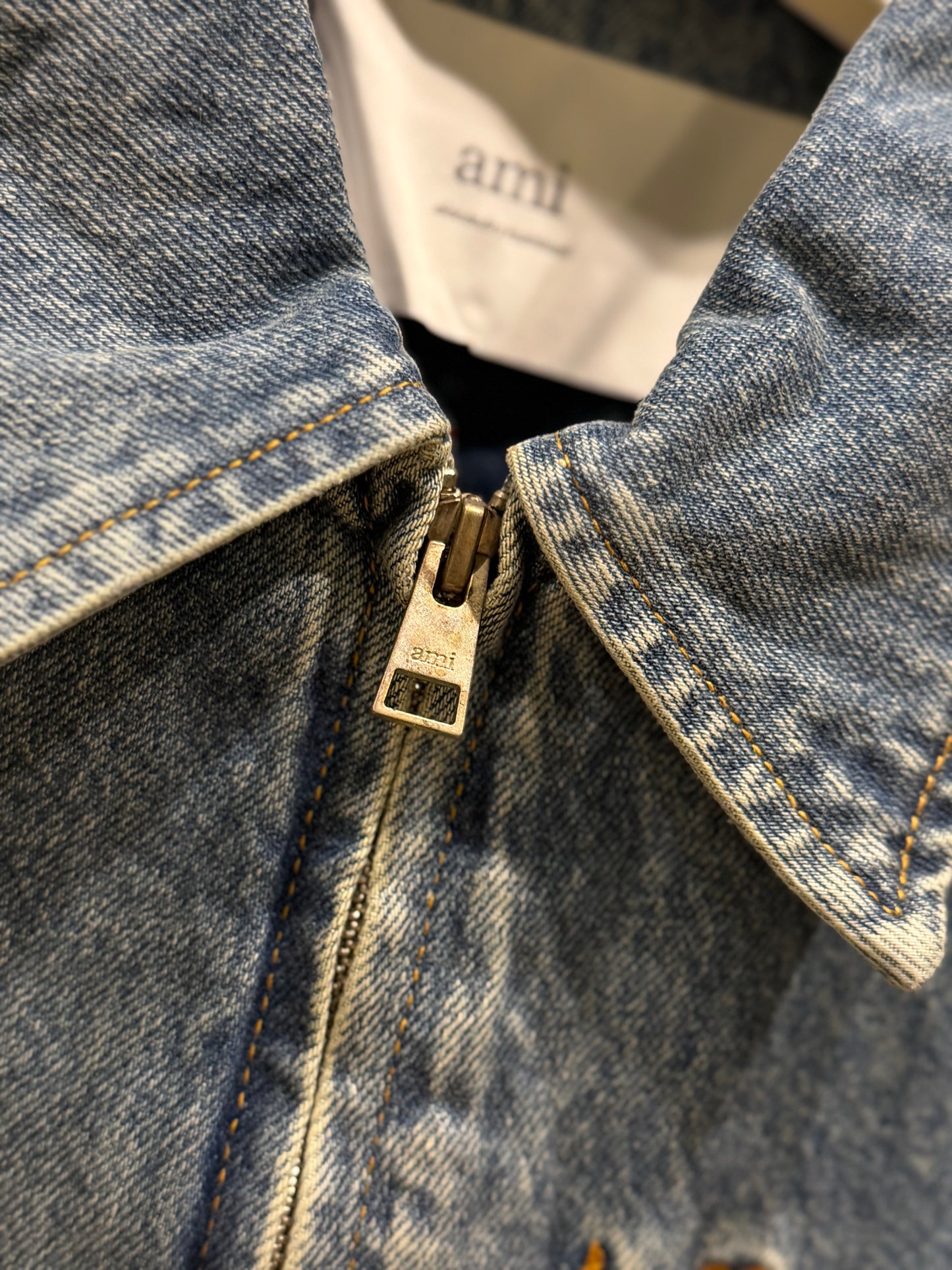 AMI de Coeur Zipped Denim Jacket
