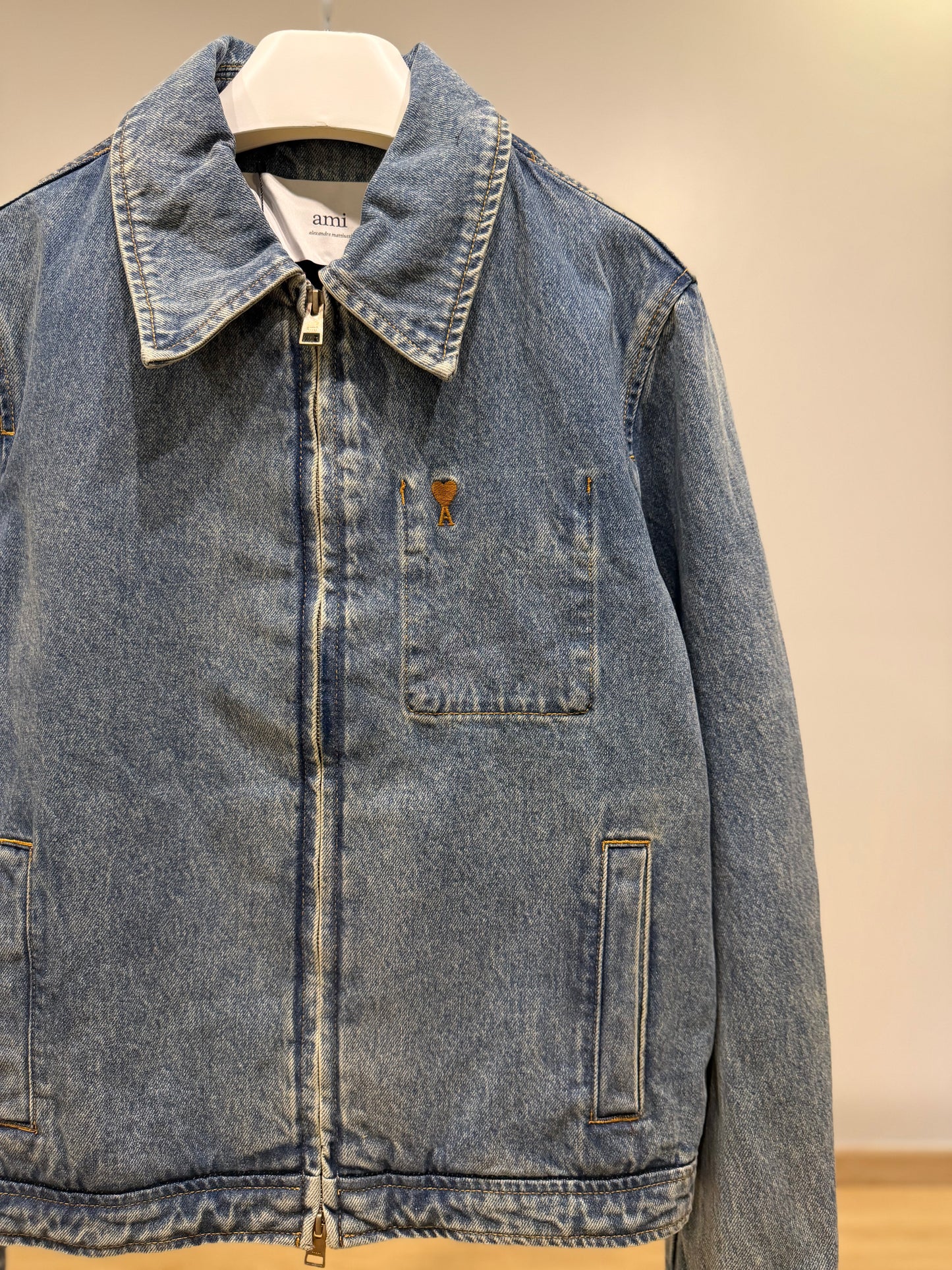 AMI de Coeur Zipped Denim Jacket