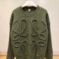 Loewe Anagram Knitted Sweater (Green)