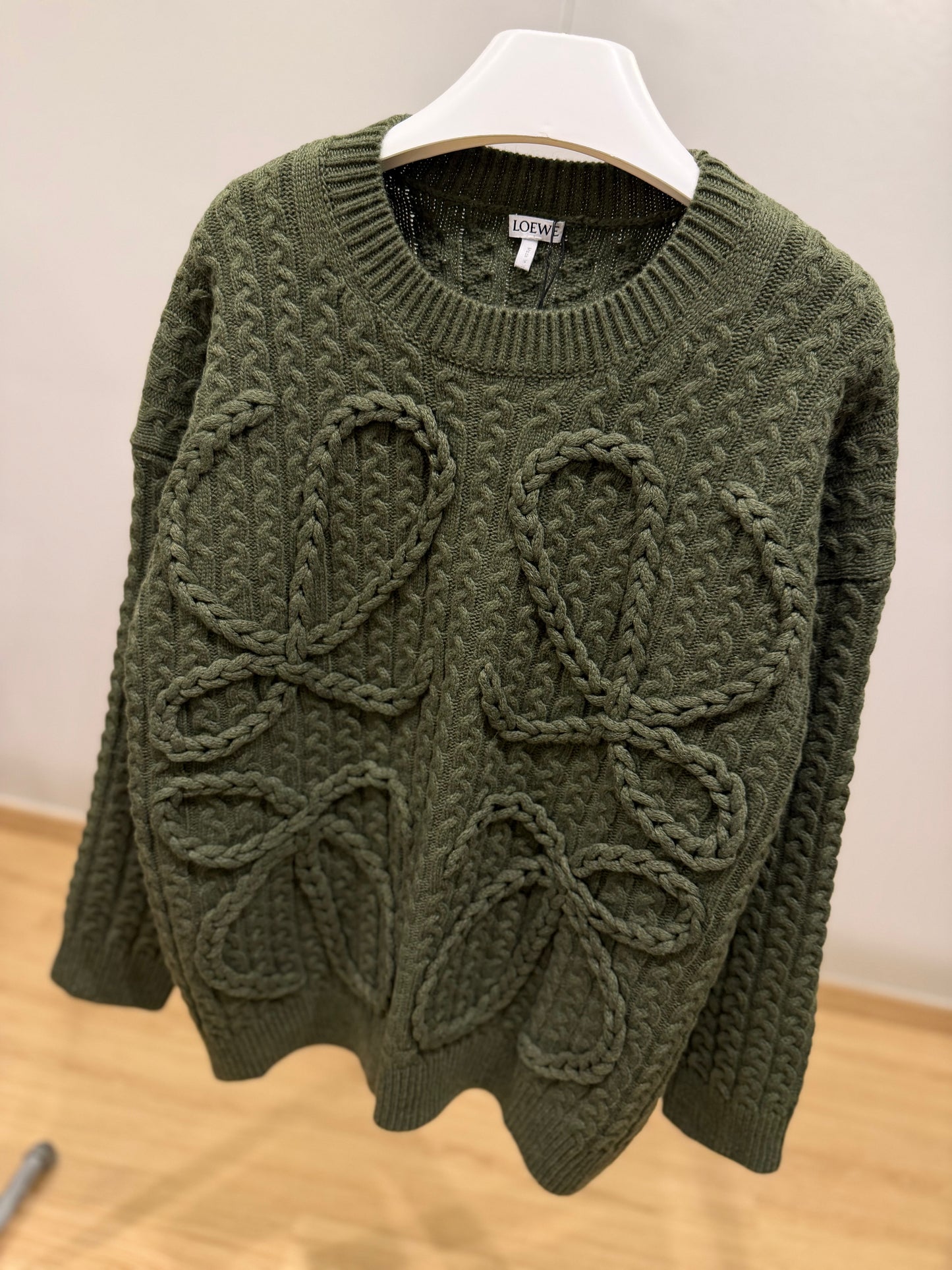 Loewe Anagram Knitted Sweater (Green)