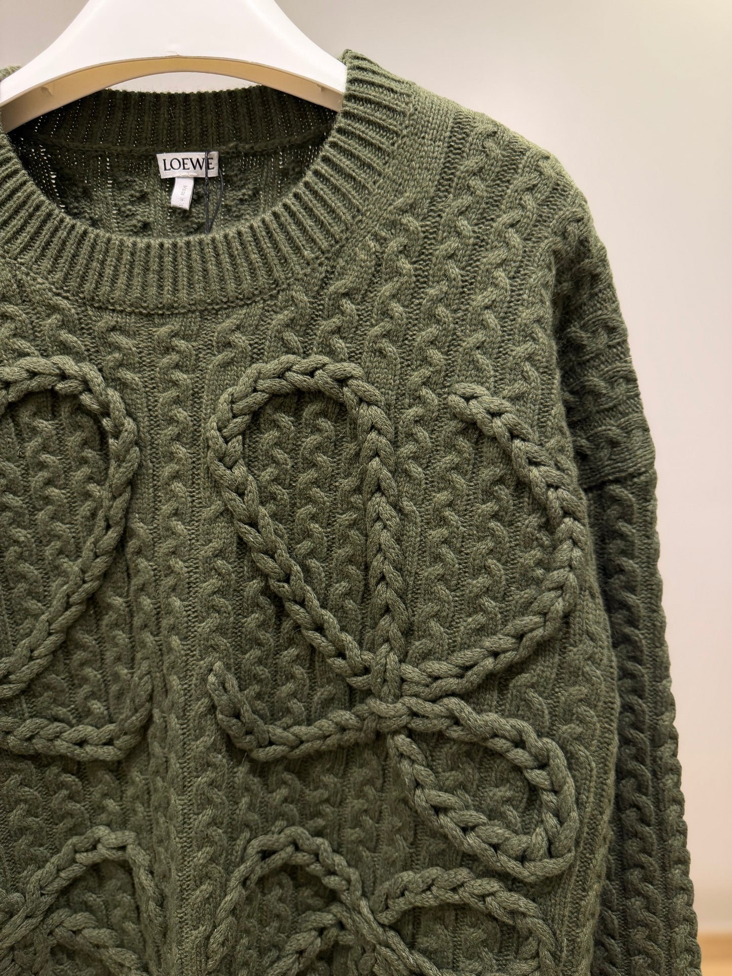 Loewe Anagram Knitted Sweater (Green)