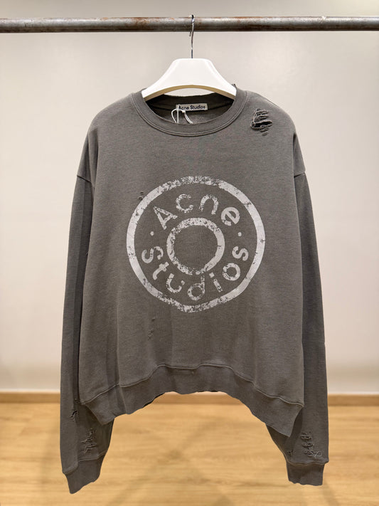 Acne Studios Distressed Sweatshirt (Gray)