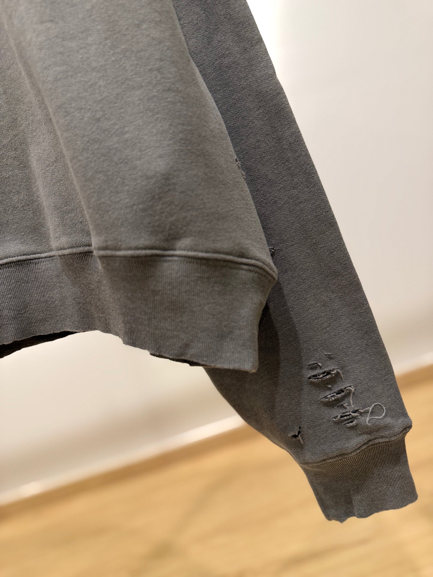 Acne Studios Distressed Sweatshirt (Gray)