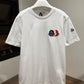 Moncler Tricolour Logo T-Shirt (White)