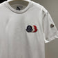 Moncler Tricolour Logo T-Shirt (White)