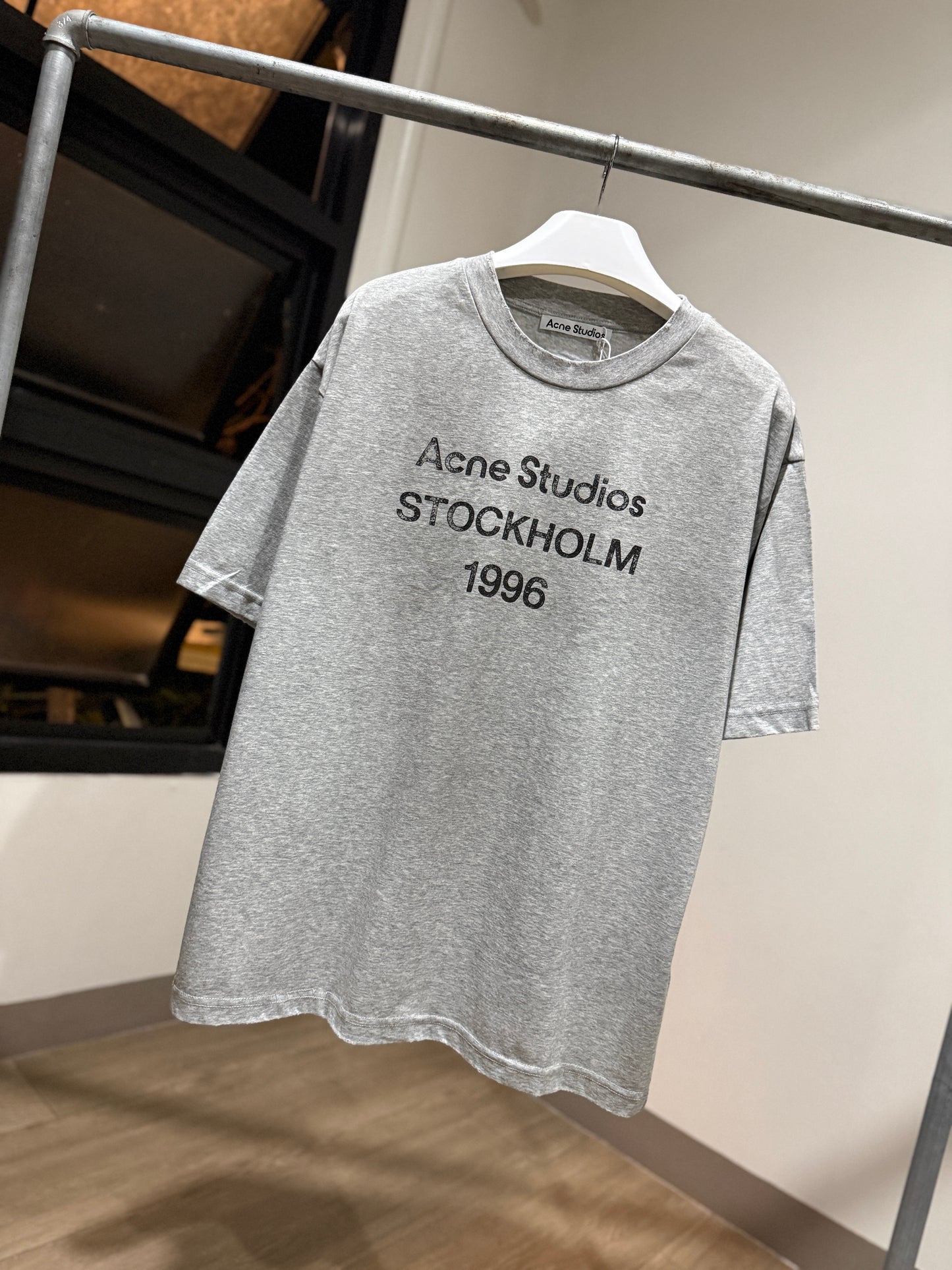 Acne Studios Relaxed Fit Logo T-Shirt (Gray)