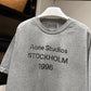 Acne Studios Relaxed Fit Logo T-Shirt (Gray)