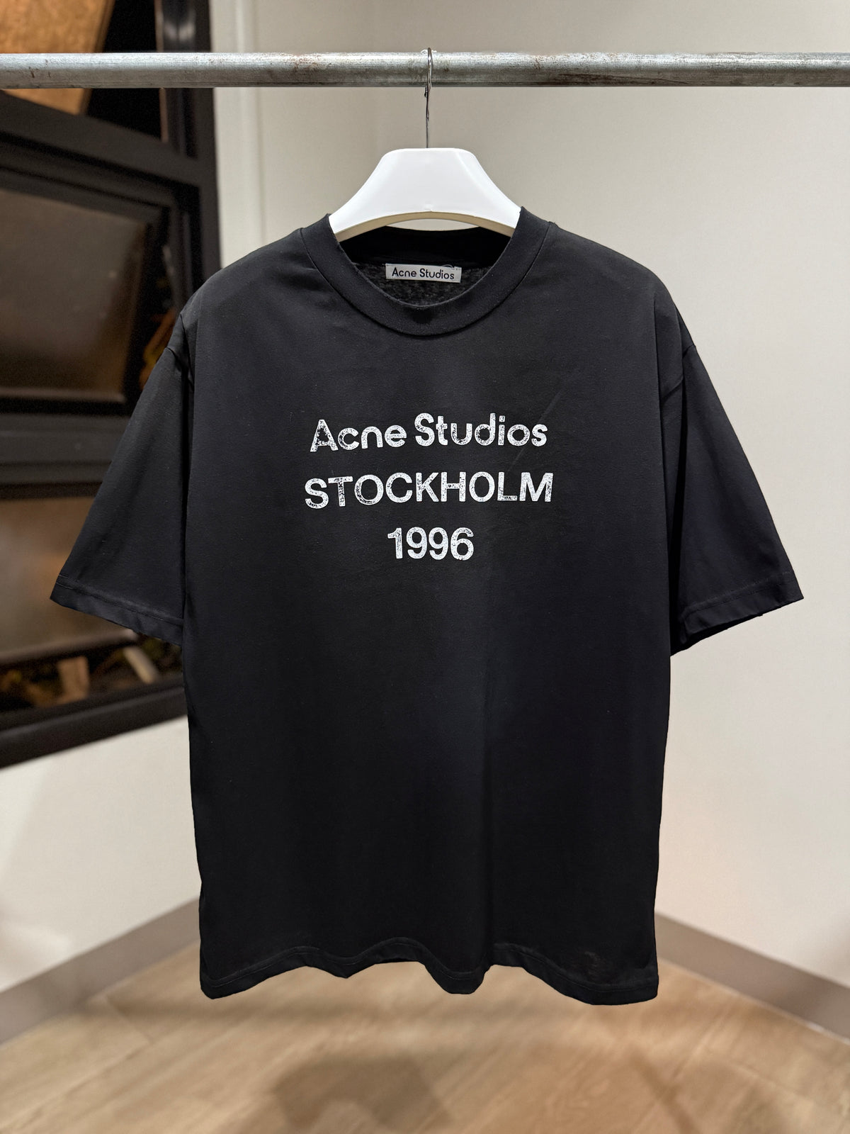 Acne Studios Sprayed Logo T-Shirt (Black)