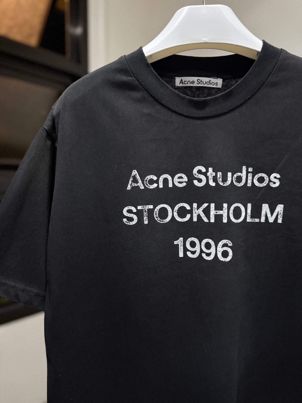 Acne Studios Sprayed Logo T-Shirt (Black)