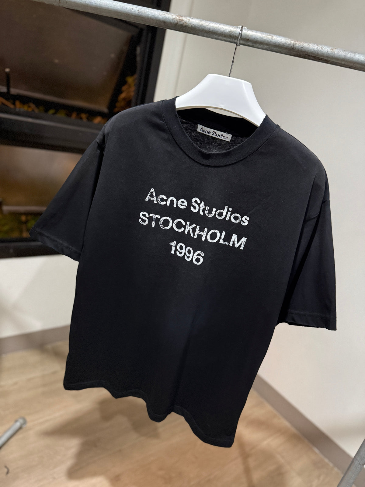 Acne Studios Sprayed Logo T-Shirt (Black)