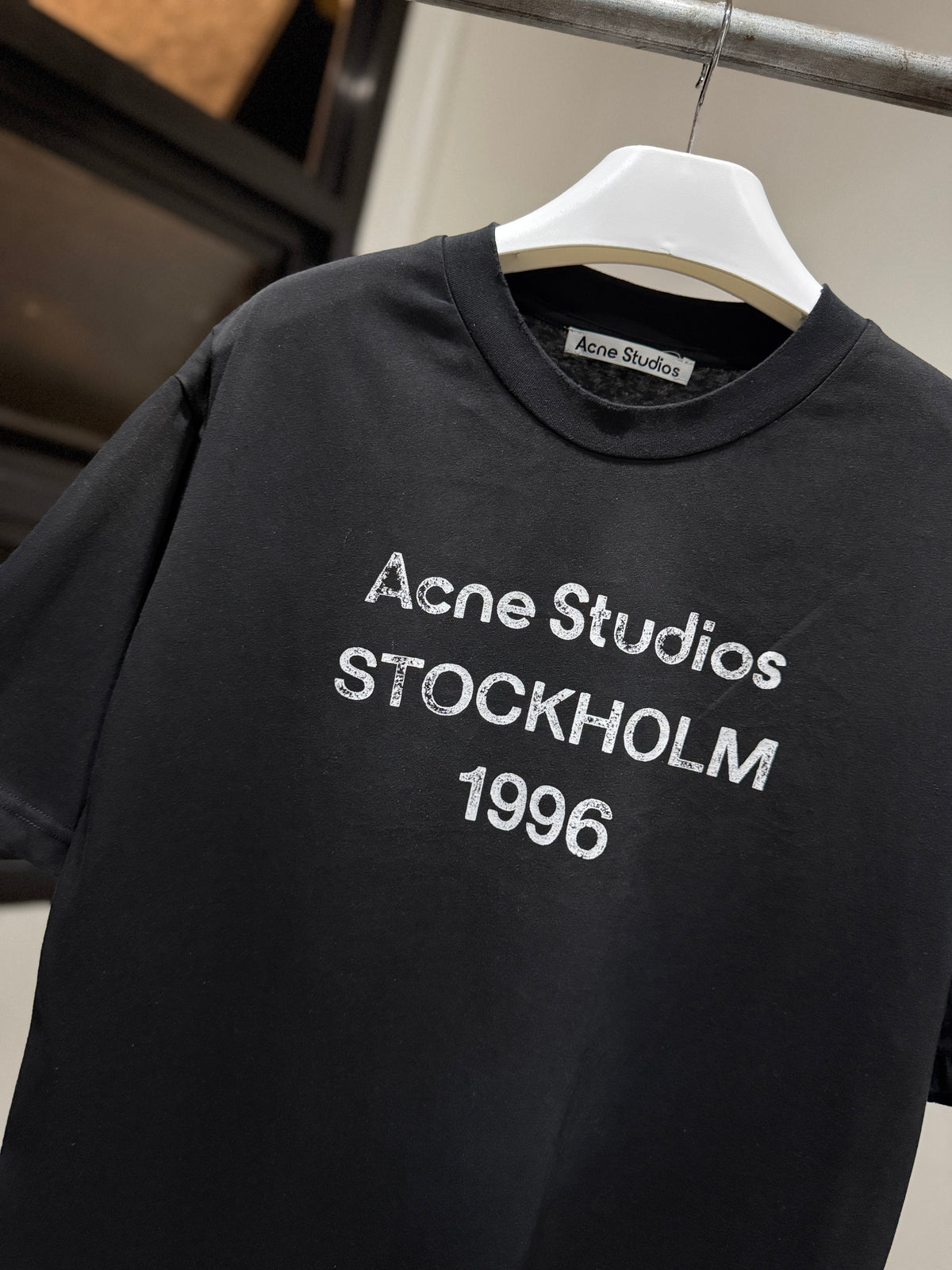 Acne Studios Sprayed Logo T-Shirt (Black)