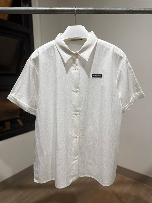 MiuMiu Poplin Shirt (White)