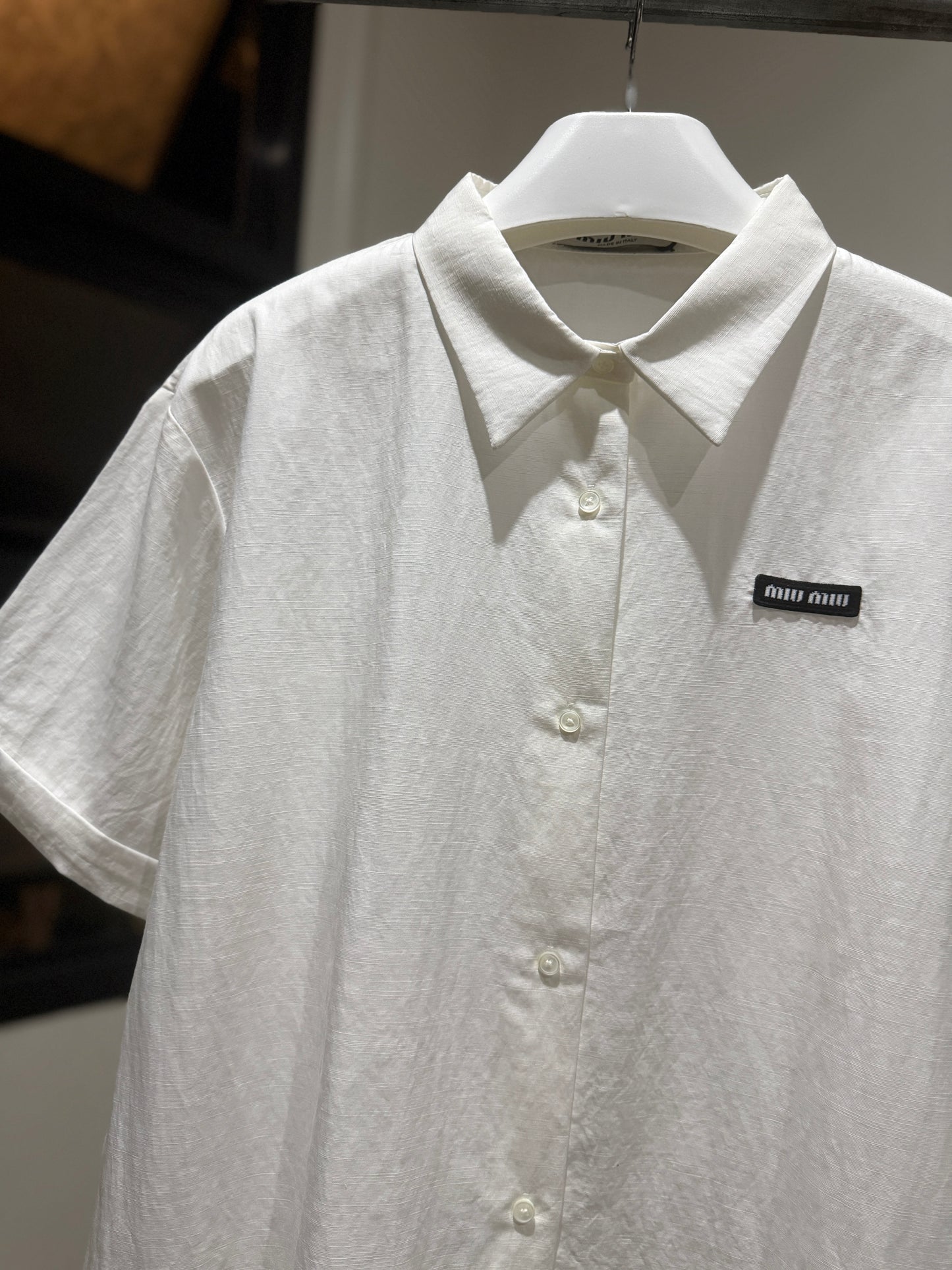 MiuMiu Poplin Shirt (White)