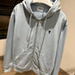 AMI de Coeur Cotton Zipped Hoodie (Sky Blue)