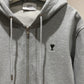 AMI de Coeur Cotton Zipped Hoodie (Gray)