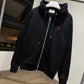 AMI de Coeur Cotton Zipped Hoodie (Black)