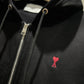 AMI de Coeur Cotton Zipped Hoodie (Black)
