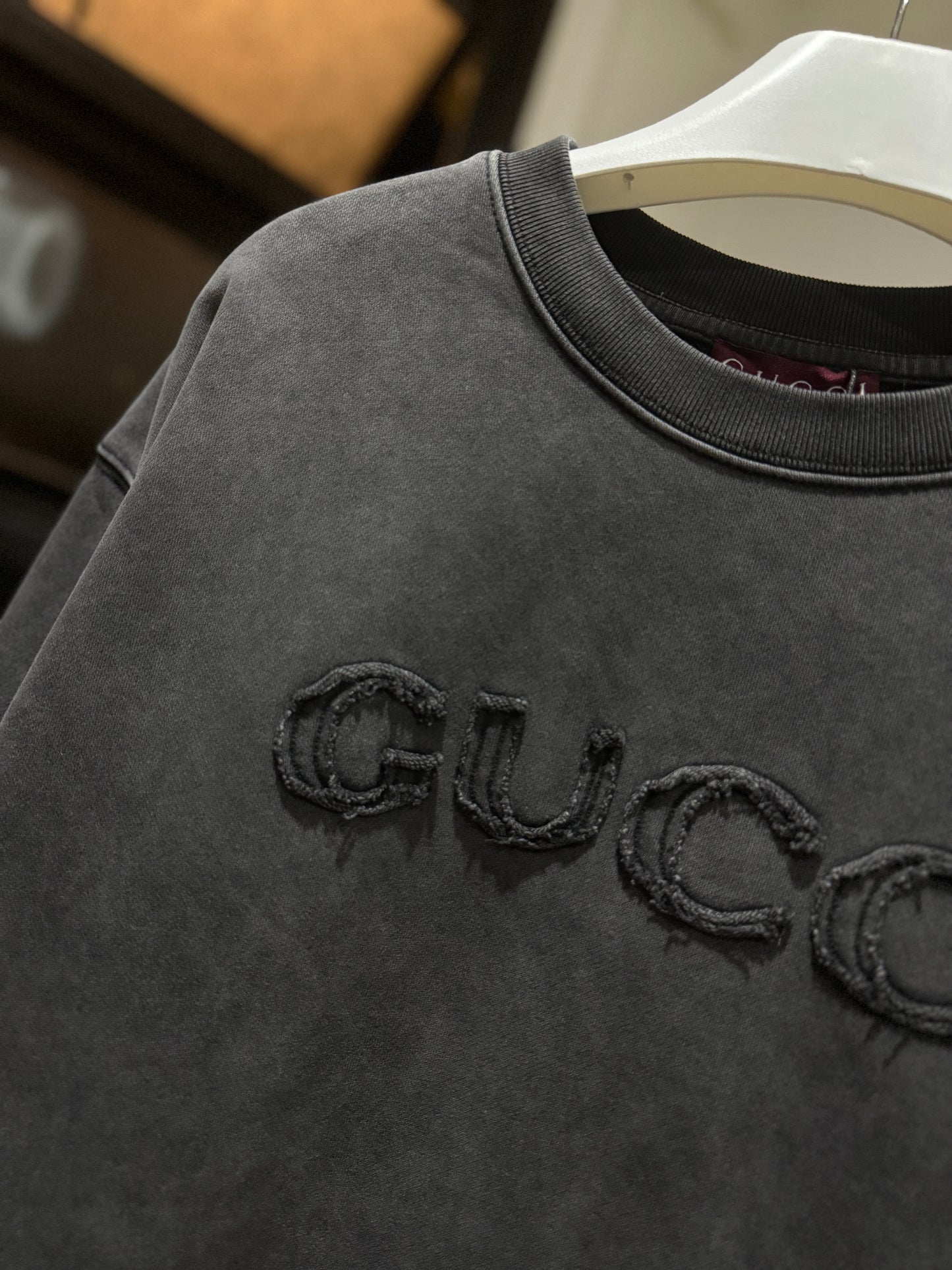 Gucci Logo Sweatshirt (Acid Black)